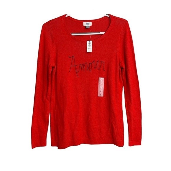 Old Navy Amour Embroidered Crew Neck Pullover Sweater - Picture 10 of 10